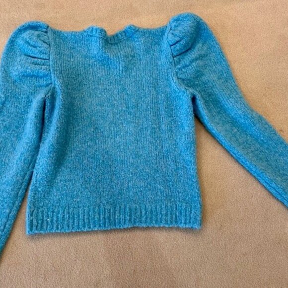 Derek Lam 10 Crosby Locken Puff Sleeve Sweater in Light Blue - Women's - Picture 12 of 12